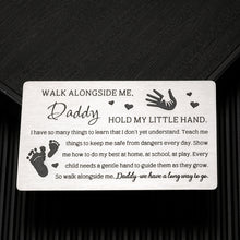Load image into Gallery viewer, Fathers Day Dad Gift from Son Daughter, Daddy Birthday Anniversary Christmas Gift for Men Father Papa from Kids Baby Pregnancy Baby Announcement Gift Wallet Card for Him New Daddy First Time Dad to be
