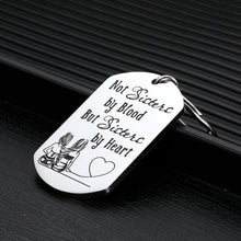 Load image into Gallery viewer, Best Friend Keychain Gifts for Soul Sister Bestfriend Birthday Christmas Graduation Long Distance Friendship Keychains Gift For BFF Sisters Friends Her Not Sister by Blood but Sister by Heart Presents
