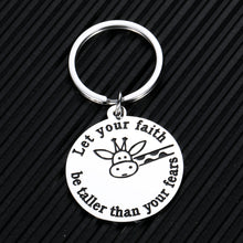 Load image into Gallery viewer, Inspirational Religious Gifts for Women Men Giraffe Lovers Spiritual Keychains Faith Jewelry for Teens Son Daughter Graduation Gifts Husband Her Him Birthday Gifts from Wife Mom Senior Friends