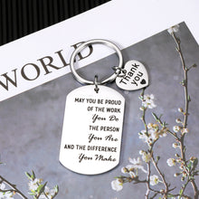 Load image into Gallery viewer, Appreciation Gift for Employee Leader Teacher Nurse Thanksgiving Thank You Gift Retirement Farewell New Job Team Keychain for Office Male Female Friends Partners Christmas Birthday Anniversary Jewelry