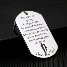 Load image into Gallery viewer, Dad Gifts Keychain for Father's Day I Love You Gifts for Him Men Father Daddy from Kids Birthday Anniversary Jewelry for Papa Stepdad Christmas Thanksgiving Key Accessories for Dad in Law Grandpa