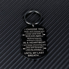 Load image into Gallery viewer, Boyfriend Girlfriend Keychain Gifts for Husband Wife Christmas Anniversary Birthday Wedding Gift for Hubby Wifey Bridegroom Bride Fiance Fiancee Romantic Xmas Keychains Present for Women Men Her Him