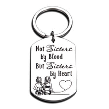 Load image into Gallery viewer, Best Friend Keychain Gifts for Soul Sister Bestfriend Birthday Christmas Graduation Long Distance Friendship Keychains Gift For BFF Sisters Friends Her Not Sister by Blood but Sister by Heart Presents