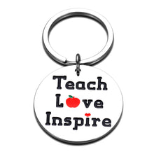 Load image into Gallery viewer, Teacher Appreciation Keychain Gifts for Women Men Thank You Christmas Gift for Teachers from Student Teen Boy Girl Teacher’s Day Thanksgiving Birthday Graduation Jewelry Teach Love Inspire Presents