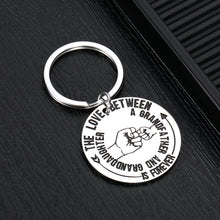 Load image into Gallery viewer, Christmas Grandpa Gifts Keychain for Grandfather from Granddaughter Happy Father’s Day Birthday Thanksgiving Gifts for Granddad Grandparents from Grandchildren Keychains Jewelry Gift
