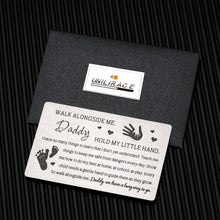 Load image into Gallery viewer, Fathers Day Dad Gift from Son Daughter, Daddy Birthday Anniversary Christmas Gift for Men Father Papa from Kids Baby Pregnancy Baby Announcement Gift Wallet Card for Him New Daddy First Time Dad to be