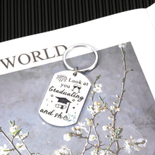 Load image into Gallery viewer, Funny College Graduation Gifts Keychains for Her Him 2022 Class of 2022 Seniors Nurse Grad High School Student Best Friend Graduate Masters Daughter Son Teen Boy Girl Inspirational Gifts for Women Men
