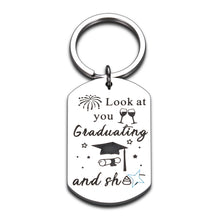 Load image into Gallery viewer, Funny College Graduation Gifts Keychains for Her Him 2022 Class of 2022 Seniors Nurse Grad High School Student Best Friend Graduate Masters Daughter Son Teen Boy Girl Inspirational Gifts for Women Men
