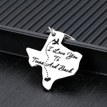 Load image into Gallery viewer, Valentines Day Gifts Keychain for Him Her Boyfriend Girlfriend Long Distance Relationship Gift for Women Men Husband Wife Birthday Graduation Valentine’s Day Keychains I Love You to Texas and Back

