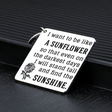 Load image into Gallery viewer, Sunflower Gfits Keychain for Women Men Inspirational Spiritual Floral Gift for Son Daughter Teen Girls Boys Mom Friends Christmas Graduation Birthday Motivational Keychains Sunflower Decor Jewelry
