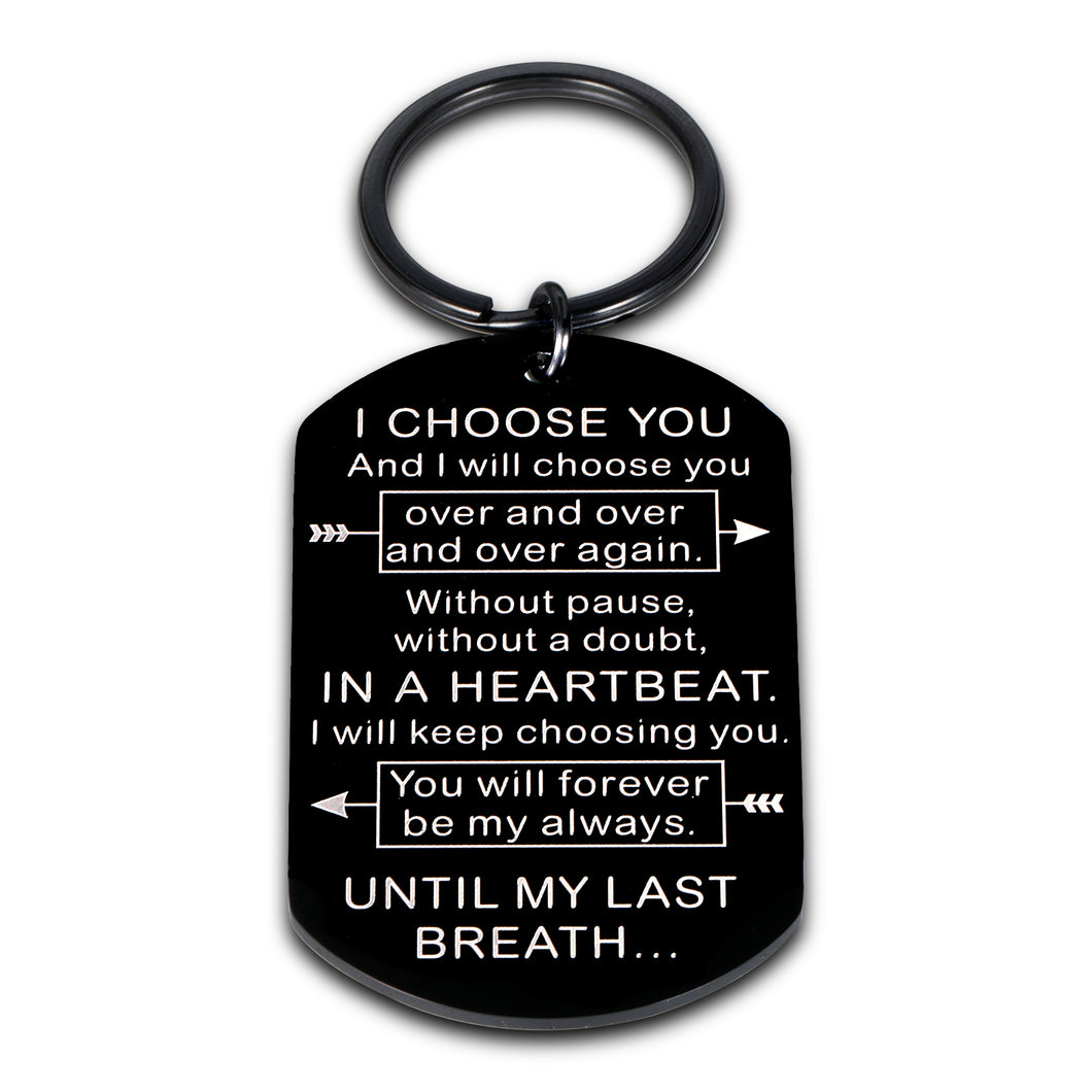 Boyfriend Girlfriend Keychain Gifts for Husband Wife Christmas Anniversary Birthday Wedding Gift for Hubby Wifey Bridegroom Bride Fiance Fiancee Romantic Xmas Keychains Present for Women Men Her Him