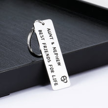Load image into Gallery viewer, Aunt Gifts Keychains from Nephew Christmas Birthday Anut&amp;Uncle’s Day Thanksgiving Keychain Gift for Brother&#39;s Son Sister&#39;s Son Uncle’s Wife Aunt Nephew Best Friends for Life Jewelry Present
