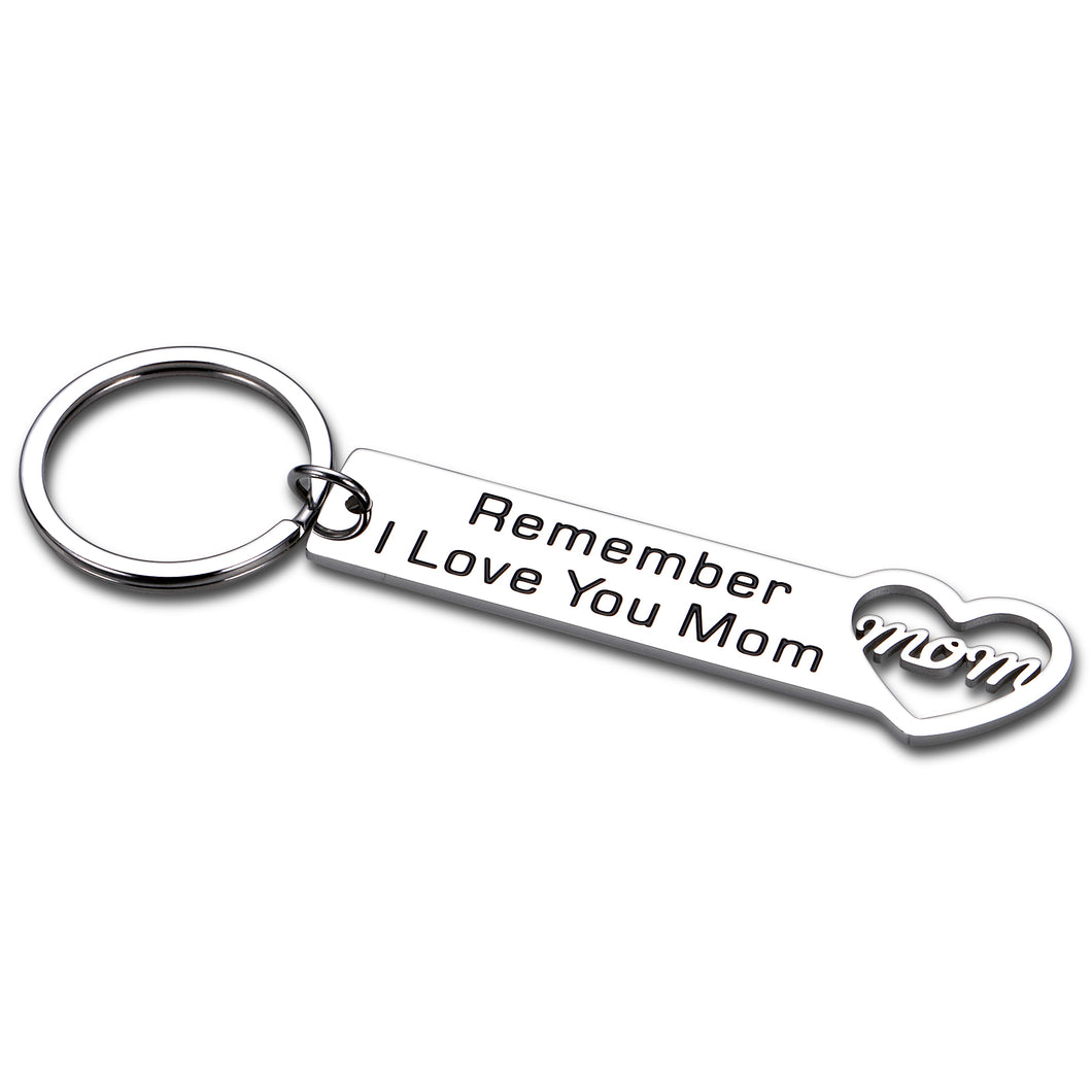 Christmas Mom Gifts Keychain for Mother Women from Daughters Son Birthday Mothers Day Gift for Her Mommy Mum Mama from Teen Boys Girls Children Remenber I Love You Mom Jewelry Key Chians