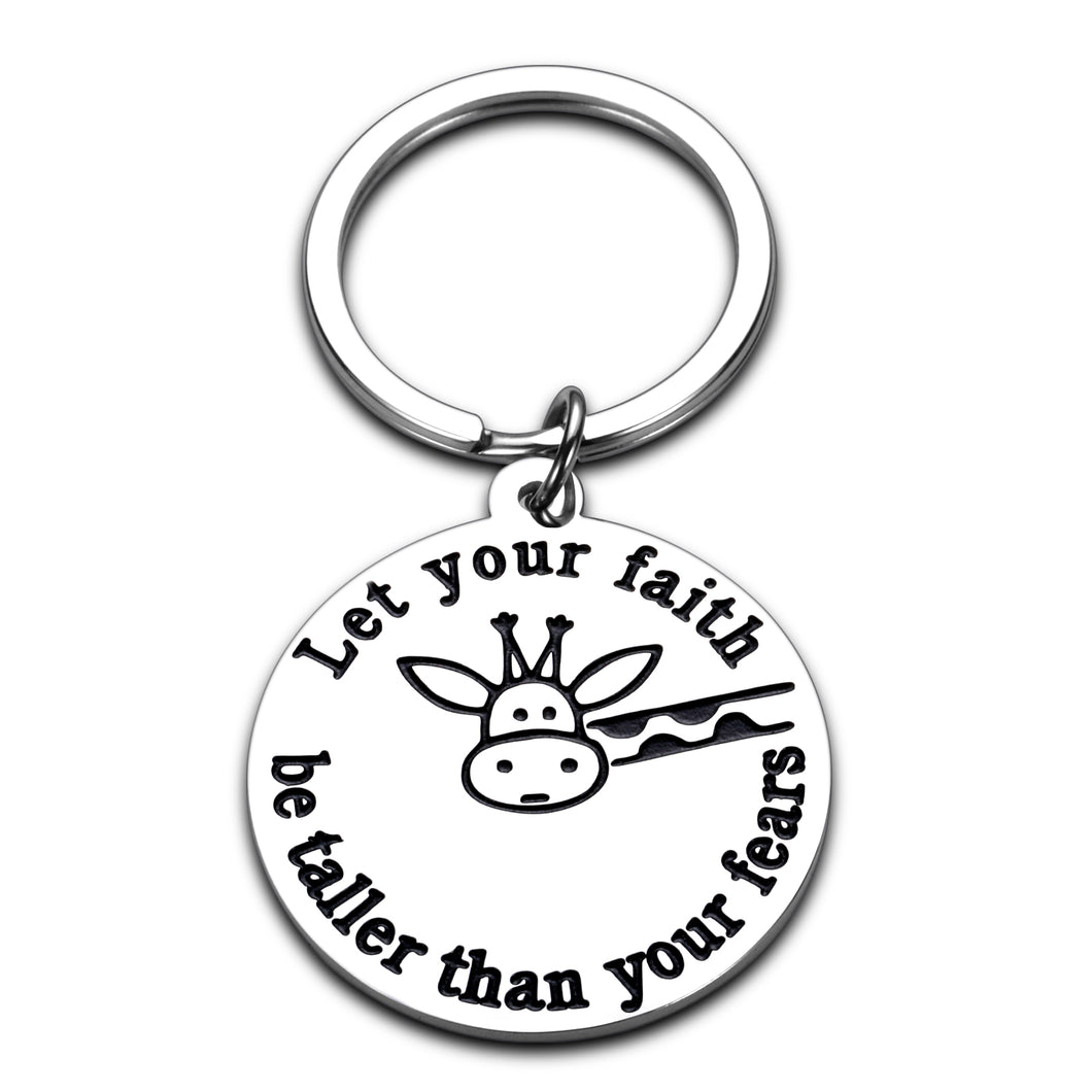 Inspirational Religious Gifts for Women Men Giraffe Lovers Spiritual Keychains Faith Jewelry for Teens Son Daughter Graduation Gifts Husband Her Him Birthday Gifts from Wife Mom Senior Friends