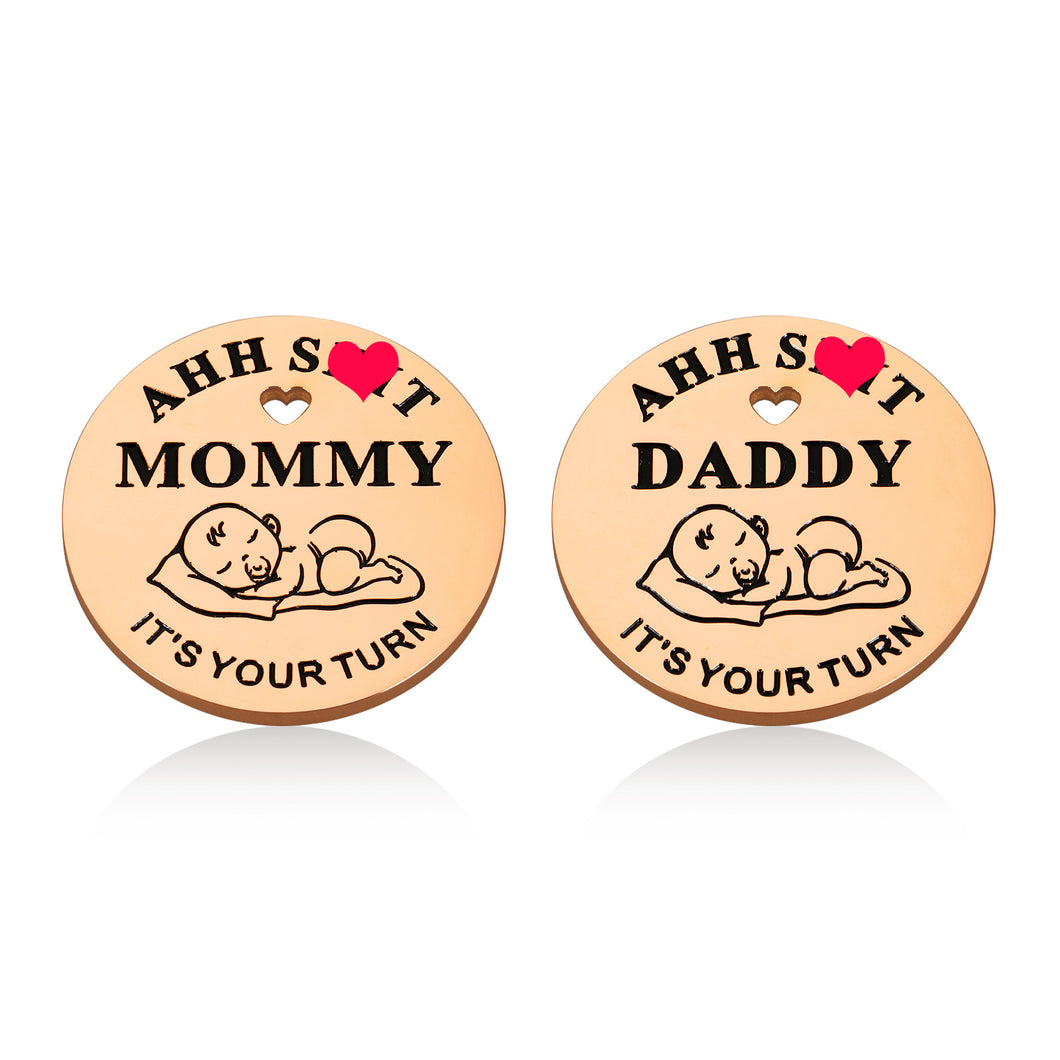 Stocking Stuffers for Women Men New Mom Gifts for Women First Time Dad Mom Gifts Funny Christmas Gifts for New Mom Dad Baby Shower Gifts Pregnancy Gifts for New Parents Fathers Day Decision Coin Gifts