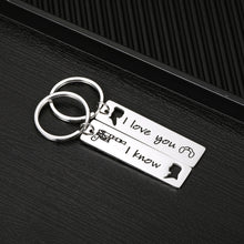 Load image into Gallery viewer, 2PCS I Love You Gifts for Him Her Boyfriend Girlfriend Couple Gifts for Husband Wife Fiance Fiancee Anniversary Valentines Day Birthday Christmas Wedding Engagement Jewelry for Women Men Keychain
