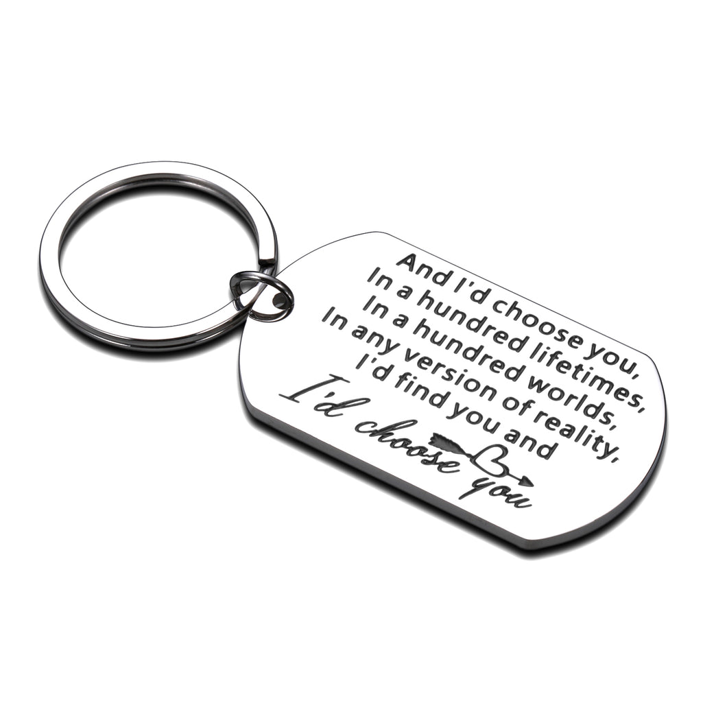 Husband Wife Gifts Keychain for Couple Boyfriend Girlfriend Birthday Anniversary Valentines Day Gift for Him Her Women Men Fiance Fiancee Hubby Wifey Bridegroom Bride Sweet Romantic Key Chain