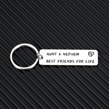 Load image into Gallery viewer, Aunt Gifts Keychains from Nephew Christmas Birthday Anut&amp;Uncle’s Day Thanksgiving Keychain Gift for Brother&#39;s Son Sister&#39;s Son Uncle’s Wife Aunt Nephew Best Friends for Life Jewelry Present
