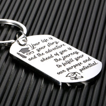 Load image into Gallery viewer, Graduation Gifts Keychain for Her Him Women Men Daughter Son Classmate Students Graduated from Middle High College Nursing Medical Law School Birthday Grad Gifts from Mom Dad Teacher Professor
