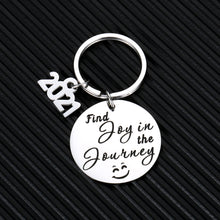 Load image into Gallery viewer, Funny Camper Accessories Gifts Keychain for Travel Trailers Rv Campers Women Men Friends Retirement Boss Coworker Christmas Birthday Graduation Wedding Jewelry Find Joy in The Journey Camping Trailer
