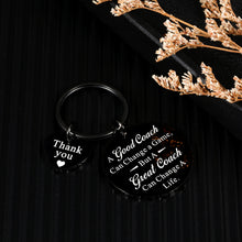 Load image into Gallery viewer, Coach Appreciation Gifts for Men Thank You Thanksgiving Birthday Gifts for Basketball Volleyball Anniversary Christmas Retirement Gifts for Him Football Soccer Best Coach Promotion Gifts Team Keychain

