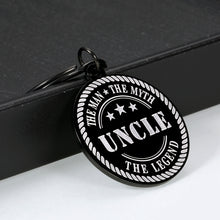 Load image into Gallery viewer, Uncle Gifts for Men from Niece Nephew Aunt and Uncle Day To the Uncle Keychain Anniversary Birthday Christmas Thanksgiving Thank You Gifts for Man Males from Boys Girls The Man The Myth The Legend
