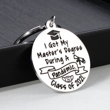 Load image into Gallery viewer, Class of 2021 Keychain Master Degree Graduation Gifts for Her Him Men Grad Celebration Party Souvenir Gifts for College Student Classmate Friend Son Daughter from Teacher Professor Senior Mom Dad
