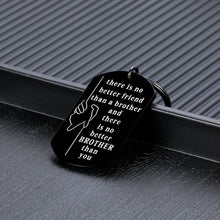 Load image into Gallery viewer, Christmas Gifts for Big Little Brother in Law Funny Brother Gifts from Sister Brothers Birthday Anniversary Sibling Day Keychain Gift for Men BFF Best Friend There is No Better Brother Than You
