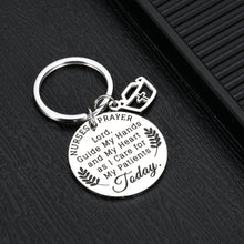 Load image into Gallery viewer, Christmas Nurse RN Gifts Keychain for Women Nurses Student Feamle Nursing Graduation Birthday National Nurses Day Gift for Medical Student Practitioner Paramedic LPN Prayer Inspirational Jewelry
