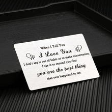Load image into Gallery viewer, I Love You Gifts for Him Anniversary Valentines Day Wallet Card for Boyfriend Husband from Girlfriend Wife Christmas Birthday Wedding Gift for Men Fiance Lover Soulmate Couple You are The Best Thing
