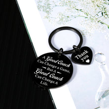 Load image into Gallery viewer, Coach Appreciation Gifts for Men Thank You Thanksgiving Birthday Gifts for Basketball Volleyball Anniversary Christmas Retirement Gifts for Him Football Soccer Best Coach Promotion Gifts Team Keychain
