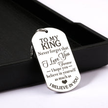 Load image into Gallery viewer, Christmas Anniversary Valentines Day Gifts for Boyfriend Husband to My King Birthday Gifts for Him Boy Male Wedding Jewelry for Men Groom Fiance I Love You Gifts for Lover Sweetheart Soulmate Couple
