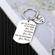 Load image into Gallery viewer, Appreciation Gift for Employee Leader Teacher Nurse Thanksgiving Thank You Gift Retirement Farewell New Job Team Keychain for Office Male Female Friends Partners Christmas Birthday Anniversary Jewelry
