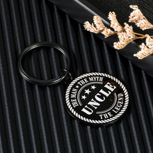 Load image into Gallery viewer, Uncle Gifts for Men from Niece Nephew Aunt and Uncle Day To the Uncle Keychain Anniversary Birthday Christmas Thanksgiving Thank You Gifts for Man Males from Boys Girls The Man The Myth The Legend
