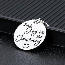 Load image into Gallery viewer, Funny Camper Accessories Gifts Keychain for Travel Trailers Rv Campers Women Men Friends Retirement Boss Coworker Christmas Birthday Graduation Wedding Jewelry Find Joy in The Journey Camping Trailer
