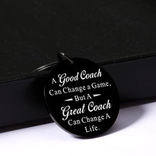 Load image into Gallery viewer, Coach Appreciation Gifts for Men Thank You Thanksgiving Birthday Gifts for Basketball Volleyball Anniversary Christmas Retirement Gifts for Him Football Soccer Best Coach Promotion Gifts Team Keychain
