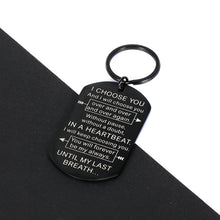 Load image into Gallery viewer, Boyfriend Girlfriend Keychain Gifts for Husband Wife Christmas Anniversary Birthday Wedding Gift for Hubby Wifey Bridegroom Bride Fiance Fiancee Romantic Xmas Keychains Present for Women Men Her Him
