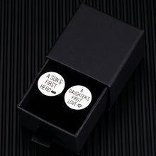 Load image into Gallery viewer, Fathers Day Gift for Dad from Daughter Son, Wedding Cufflinks Father of the Bride Gifts from Bride Groom, Birthday Anniversary Valentines Day Gifts for Men Daddy Father Papa Stepdad Husband Grandpa
