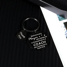 Load image into Gallery viewer, Coach Appreciation Gifts for Him Her, Thank You Gifts for Coach Leader, Volleyball Softball Soccer Basketball Football Coach Gifts Birthday Christmas Anniversary Best Coach Keychain for Coach Mom Dad

