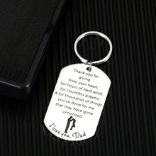 Load image into Gallery viewer, Dad Gifts Keychain for Father&#39;s Day I Love You Gifts for Him Men Father Daddy from Kids Birthday Anniversary Jewelry for Papa Stepdad Christmas Thanksgiving Key Accessories for Dad in Law Grandpa
