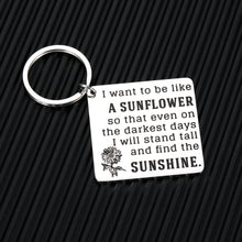 Load image into Gallery viewer, Sunflower Gfits Keychain for Women Men Inspirational Spiritual Floral Gift for Son Daughter Teen Girls Boys Mom Friends Christmas Graduation Birthday Motivational Keychains Sunflower Decor Jewelry
