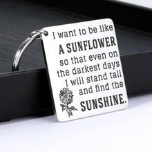 Load image into Gallery viewer, Sunflower Gfits Keychain for Women Men Inspirational Spiritual Floral Gift for Son Daughter Teen Girls Boys Mom Friends Christmas Graduation Birthday Motivational Keychains Sunflower Decor Jewelry
