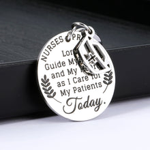 Load image into Gallery viewer, Christmas Nurse RN Gifts Keychain for Women Nurses Student Feamle Nursing Graduation Birthday National Nurses Day Gift for Medical Student Practitioner Paramedic LPN Prayer Inspirational Jewelry
