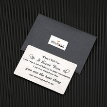 Load image into Gallery viewer, I Love You Gifts for Him Anniversary Valentines Day Wallet Card for Boyfriend Husband from Girlfriend Wife Christmas Birthday Wedding Gift for Men Fiance Lover Soulmate Couple You are The Best Thing
