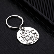 Load image into Gallery viewer, Class of 2021 Keychain Master Degree Graduation Gifts for Her Him Men Grad Celebration Party Souvenir Gifts for College Student Classmate Friend Son Daughter from Teacher Professor Senior Mom Dad
