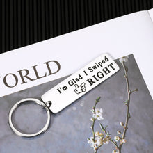 Load image into Gallery viewer, Valentines Day Christmas Gifts for Boyfriend Girlfriend Husband Wife Anniversary Wedding Engagement Birthday Jewelry for Men Women Lover Fiance Bridegroom Spouse Sweetheart I&#39;m Glad I Swiped Right
