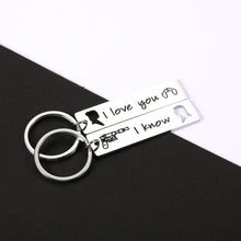 Load image into Gallery viewer, 2PCS I Love You Gifts for Him Her Boyfriend Girlfriend Couple Gifts for Husband Wife Fiance Fiancee Anniversary Valentines Day Birthday Christmas Wedding Engagement Jewelry for Women Men Keychain
