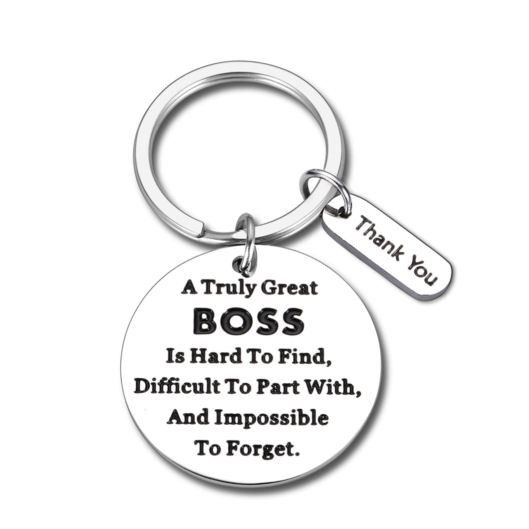 Boss Leader Appreciation Gifts for Men Women Boss Day Christmas Birthday Jewelry for Boss Lady Supervisor PM Mentor Thank You Retirement Leaving Farewell Gifts for Him Her Friends Office Keychain