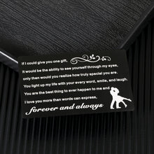 Load image into Gallery viewer, Boyfriend Gift from Girlfriend Husband Gift from Wife Anniversary Valentines Wallet Insert Card Gifts for Hubby Lover Birthday Wedding Gifts for Him Men Sweetheart Couple I Love You Forever and Always
