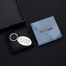 Load image into Gallery viewer, Couple Keychain Anniversary Keychains for Husband Wife Girlfriend Boyfriend Long Distance Relationship Valentine for Couples Lover Christmas Birthday Graduation Presents for Her Him You Carry My Heart
